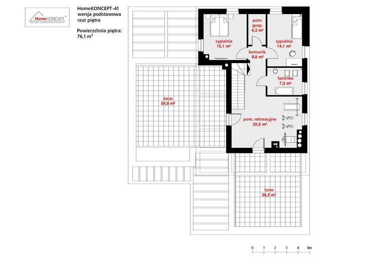  Nhà by HomeKONCEPT | Projekty Domów Nowoczesnych