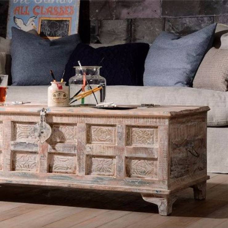 Whiteleaf Reclaimed Wood Trunk Coffee Table Living Room By Modish Whiteleaf Reclaimed Wood Trunk Coffee Table Living Room By Modish Homify