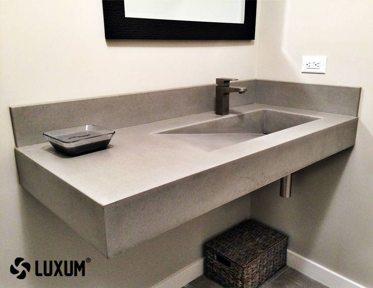 Umywalki Z Betonu Na Wymiar Profesjonalista Luxum Homify