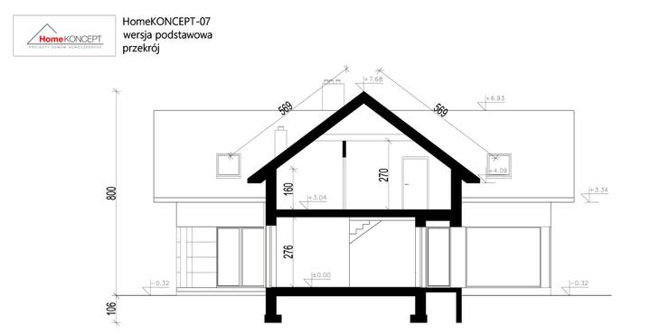 Casas de estilo  por HomeKONCEPT | Projekty Domów Nowoczesnych