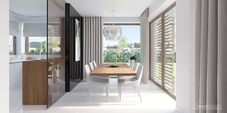 Comedores de estilo  por HomeKONCEPT | Projekty Domów Nowoczesnych