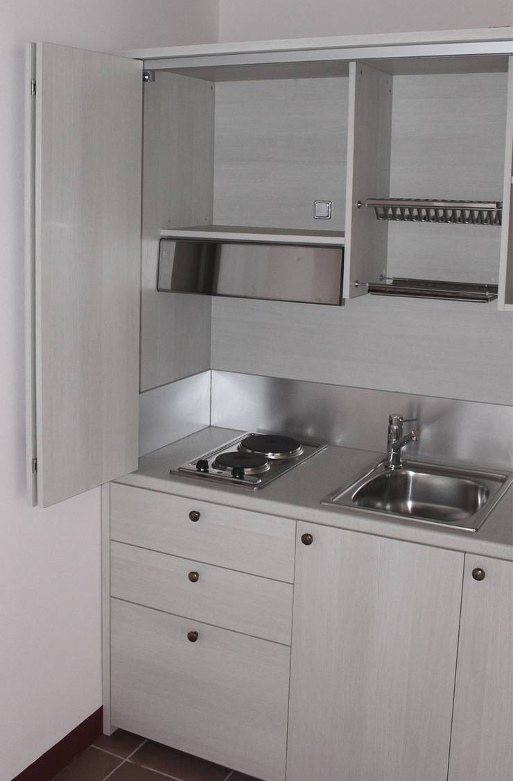 Mini Cucina a scomparsa monoblocco cm.165 con ante - Mini ...