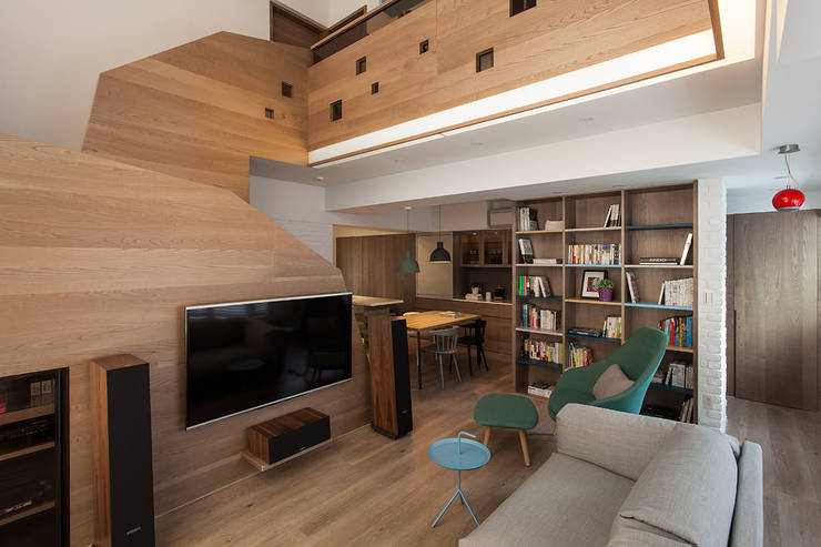 Salas / recibidores de estilo  por 禾光室內裝修設計 ─ Her Guang Design