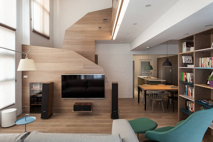 Pasillos y vestíbulos de estilo  por 禾光室內裝修設計 ─ Her Guang Design