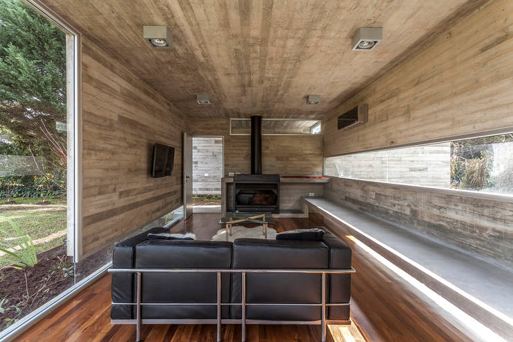 Гостиная в . Автор – Besonías Almeida arquitectos