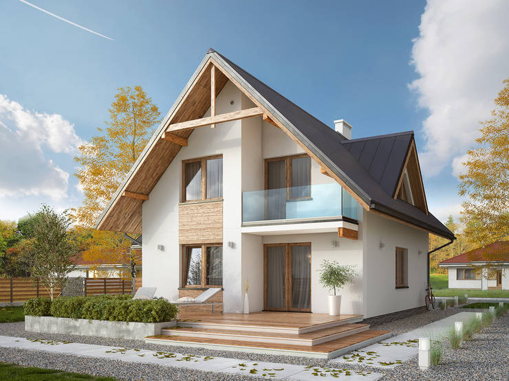 Casas de estilo  por Biuro Projektów MTM Styl - domywstylu.pl
