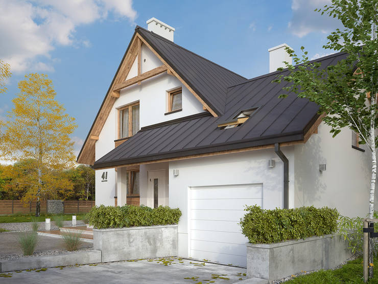 Casas de estilo  por Biuro Projektów MTM Styl - domywstylu.pl