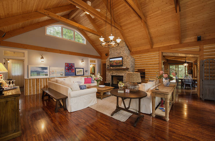 Projekty,  Salon zaprojektowane przez Unit 7 Architecture