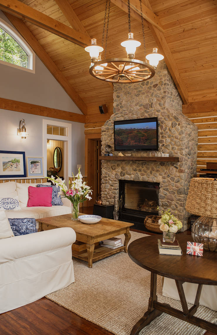 Projekty,  Salon zaprojektowane przez Unit 7 Architecture