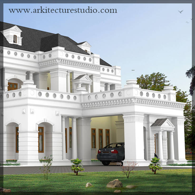 Colonial Style Luxury Indian Home Design Leading Architects