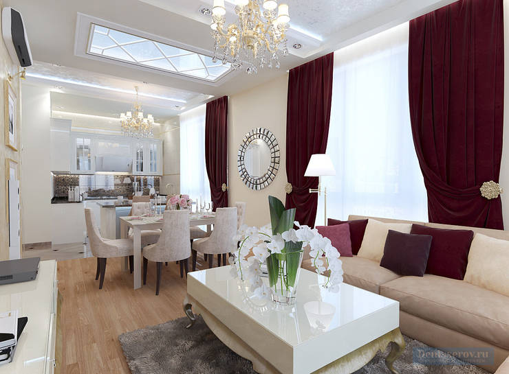 Студия интерьера Дениса Серова:  tarz Oturma Odası