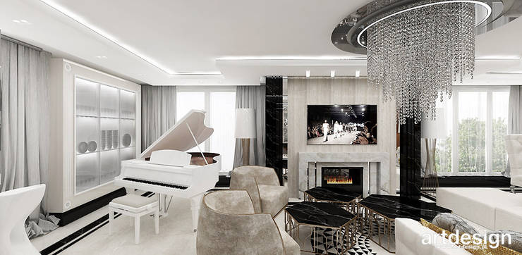 Salon Inspiracje Wnętrz من تنفيذ Artdesign Architektura Wnętrz هوميفاي
