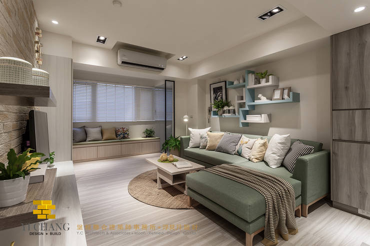  غرفة المعيشة تنفيذ 垼程建築師事務所/浮見月設計工程有限公司