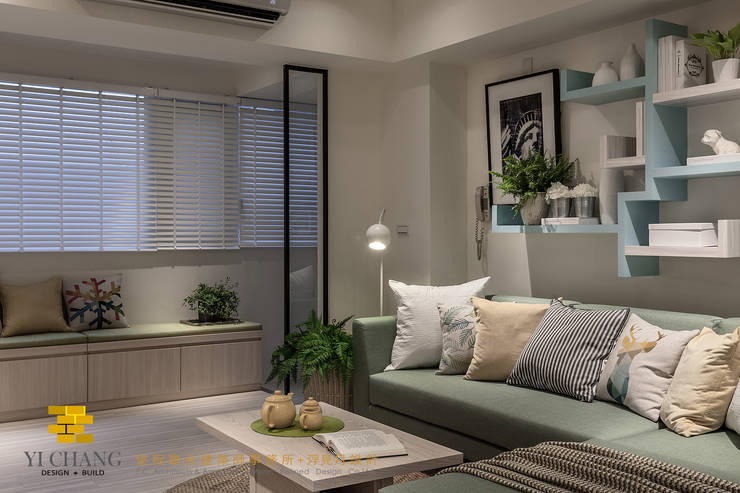  غرفة المعيشة تنفيذ 垼程建築師事務所/浮見月設計工程有限公司