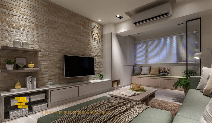  غرفة المعيشة تنفيذ 垼程建築師事務所/浮見月設計工程有限公司