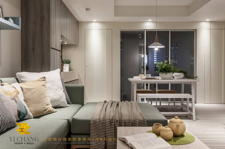  غرفة المعيشة تنفيذ 垼程建築師事務所/浮見月設計工程有限公司