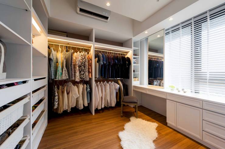 舍子美学设计有限公司 接下来这间更衣间大地就像一间独立的房间一样