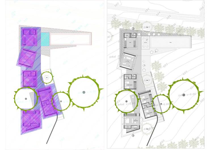 Casas de estilo  por tresarquitectos