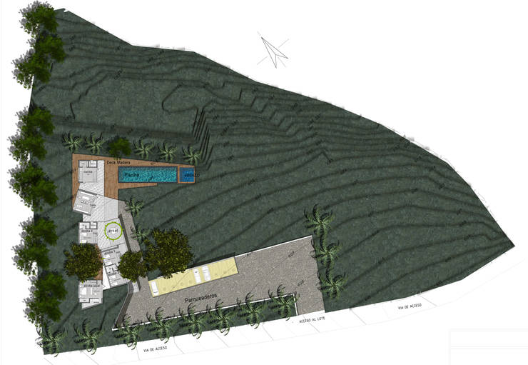 Casas de estilo  por tresarquitectos