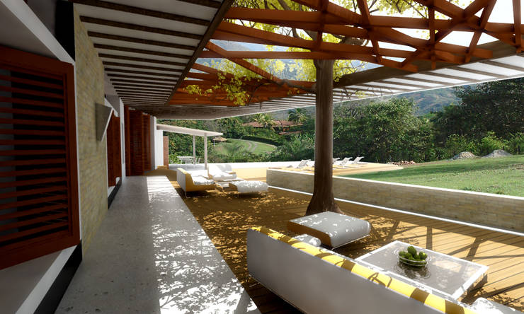 Casas de estilo  por tresarquitectos