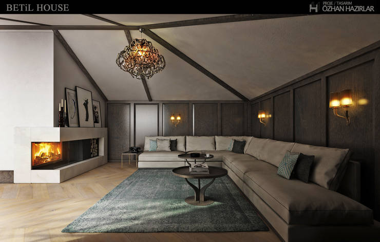  غرفة المعيشة تنفيذ ÖZHAN HAZIRLAR İÇ MİMARLIK