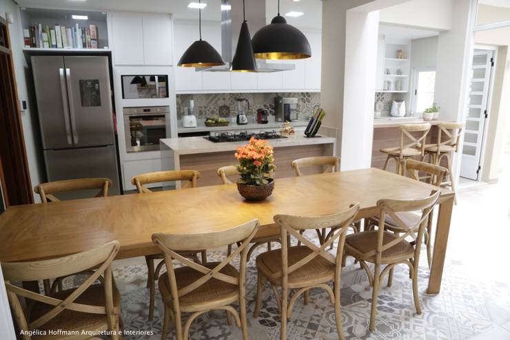 Cozinha Gourmet Vila Mariana: Cozinhas  por Angelica Hoffmann Arquitetura e Interiores, Moderno   