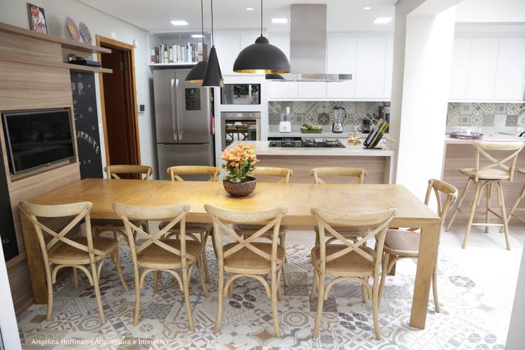 Cozinha Gourmet Vila Mariana: Cozinhas  por Angelica Hoffmann Arquitetura e Interiores, Moderno   