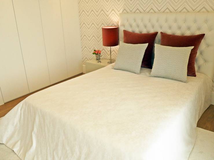 Projekty,  Sypialnia zaprojektowane przez NOZ-MOSCADA INTERIORES, Nowoczesny   