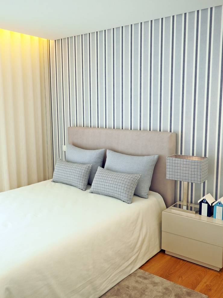 Projekty,  Sypialnia zaprojektowane przez NOZ-MOSCADA INTERIORES, Nowoczesny   