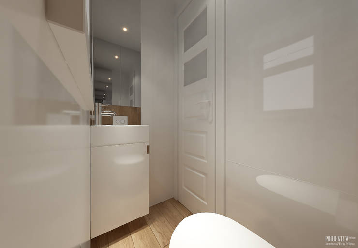 Banheiros  por PRØJEKTYW | Architektura Wnętrz & Design