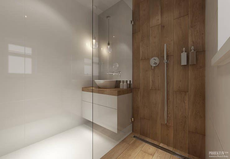 Banheiros  por PRØJEKTYW | Architektura Wnętrz & Design
