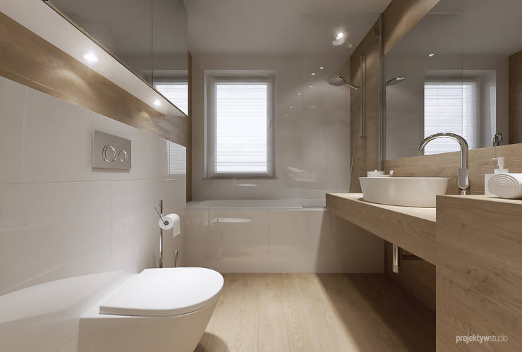  حمام تنفيذ PRØJEKTYW | Architektura Wnętrz & Design