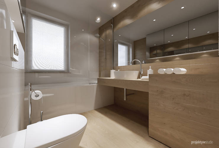  حمام تنفيذ PRØJEKTYW | Architektura Wnętrz & Design