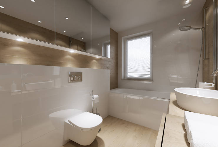  حمام تنفيذ PRØJEKTYW | Architektura Wnętrz & Design