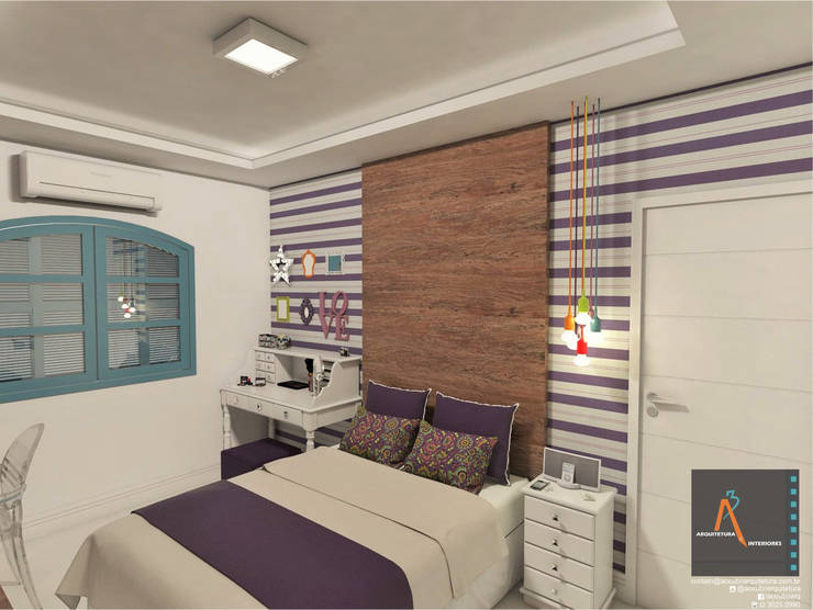 : Recámaras de estilo  por Ao Cubo Arquitetura e Interiores