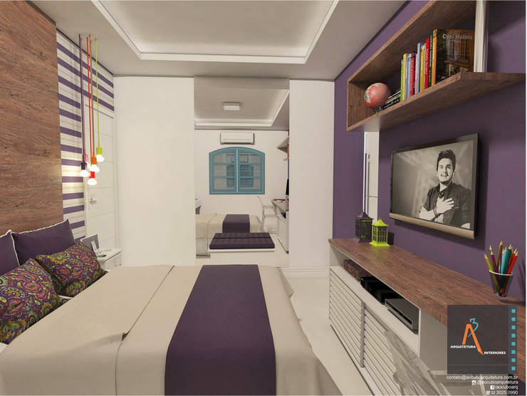 : Recámaras de estilo  por Ao Cubo Arquitetura e Interiores