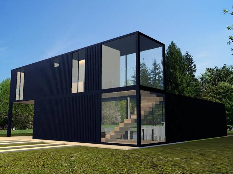 Projeto - Casa container por PRISCILLA BORGES ARQUITETURA 