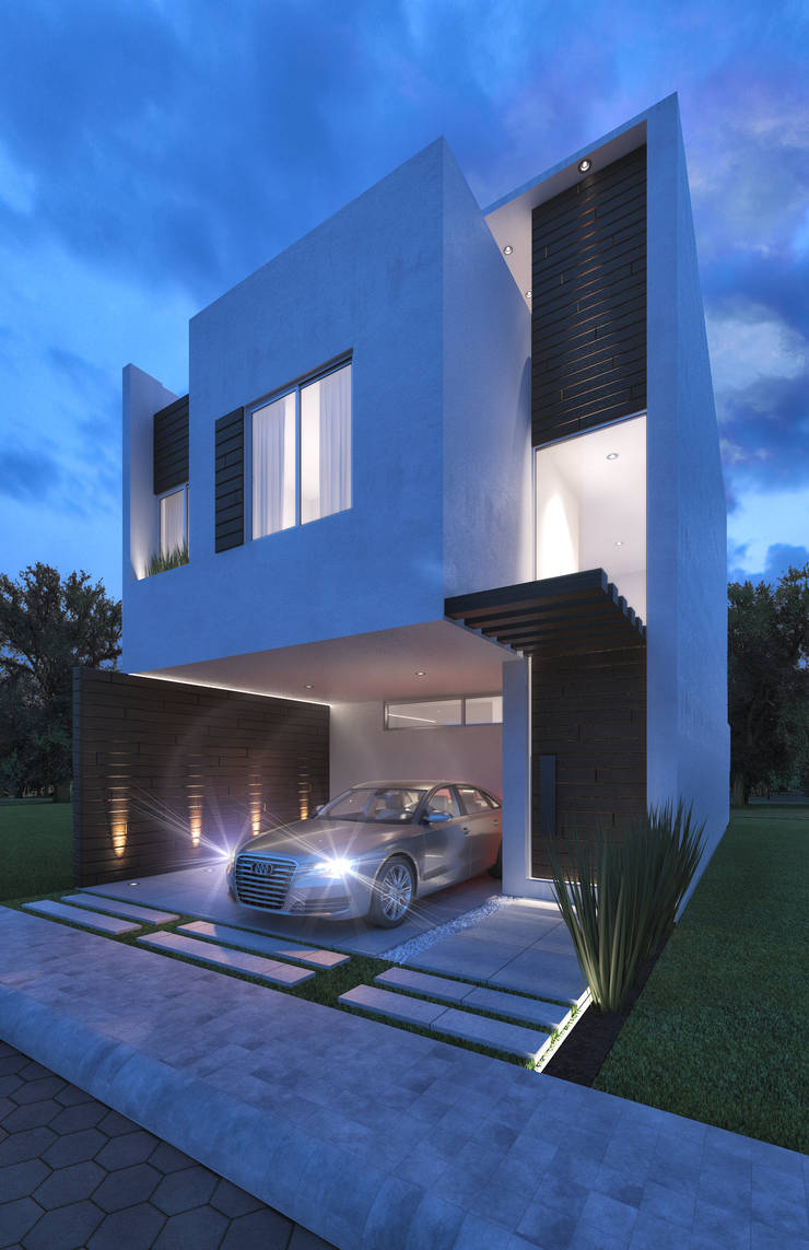 Casa Habitación, ARQ. ERICK OCHOA ARQ. ERICK OCHOA Nowoczesne domy