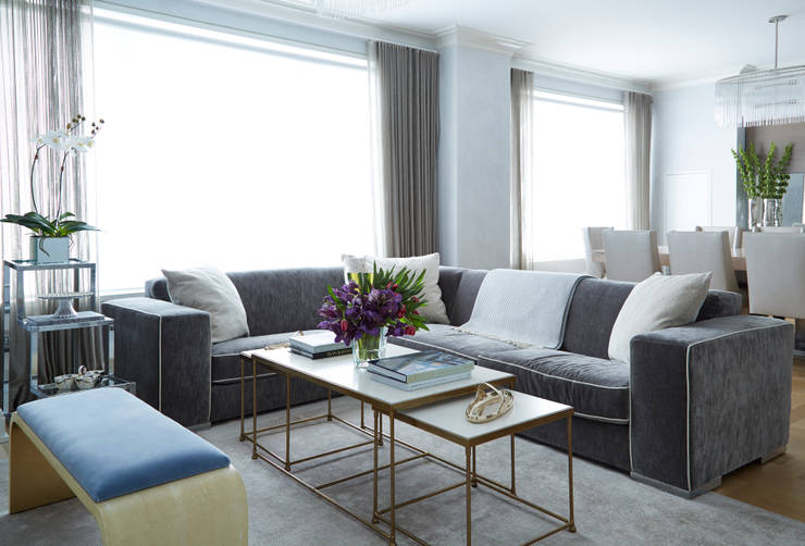 Visual E Working With Furniture For A Small Living Room New York City Family Home Living Room By Jkg Interiors