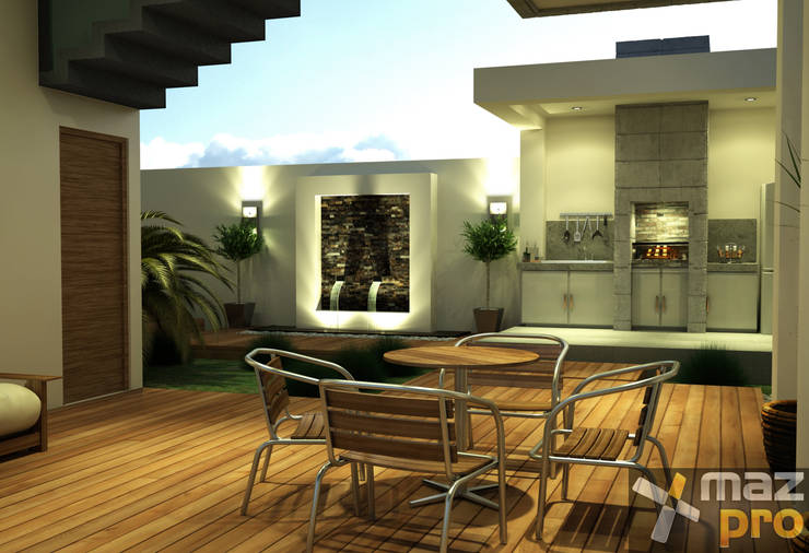 Una casa contemporánea con un patio increíble