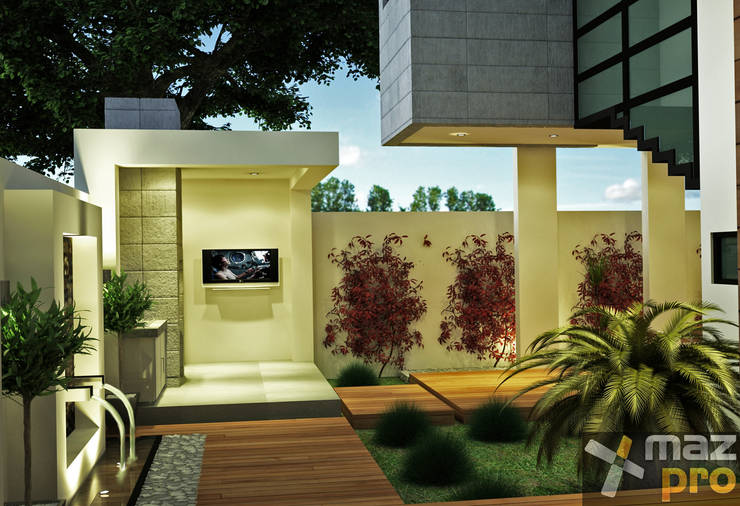 Una casa contemporánea con un patio increíble