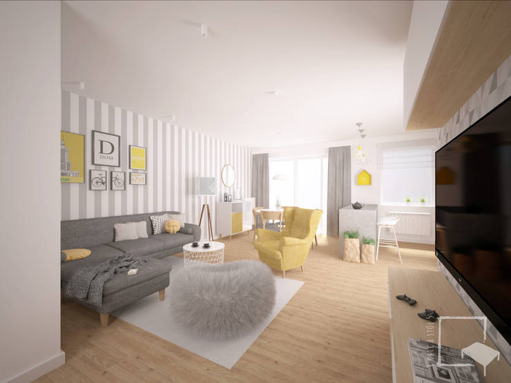  Living room by 4 kąty a stół 5 Pracownia Projektowa Ewelina Białobrzewska