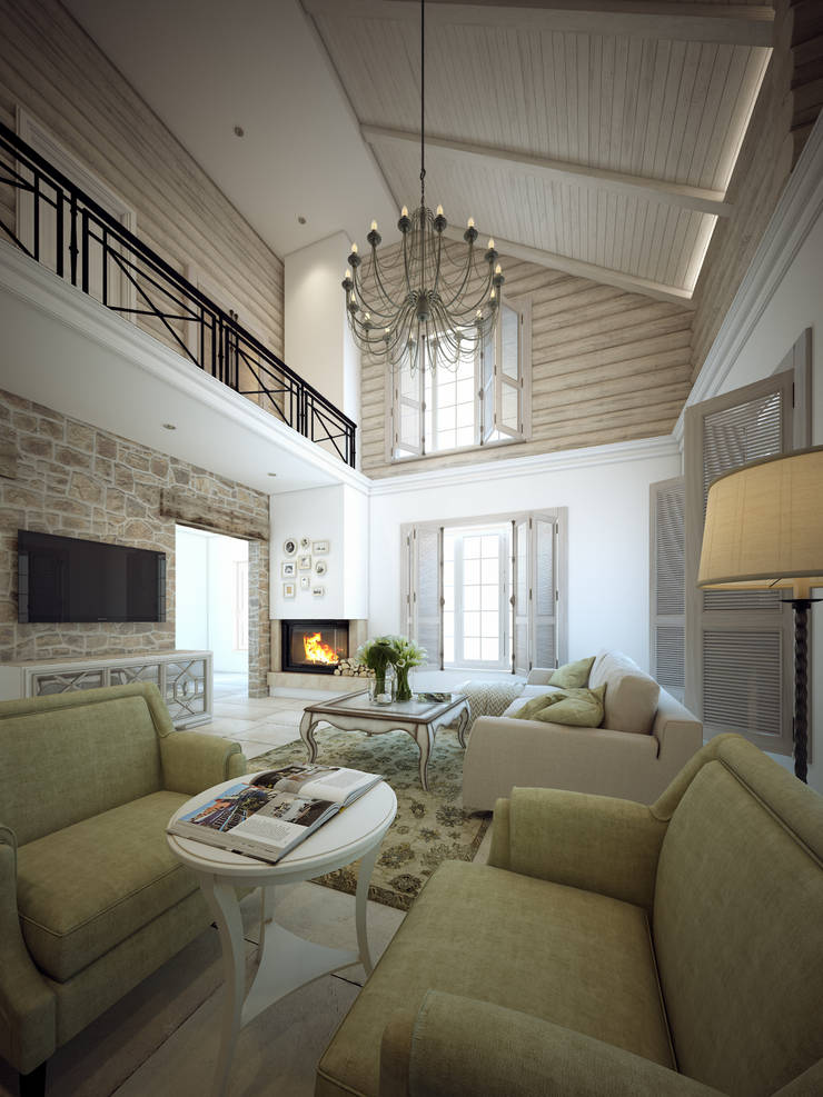  غرفة المعيشة تنفيذ Студия дизайна интерьера ART-Labs