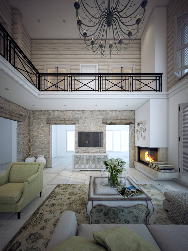  غرفة المعيشة تنفيذ Студия дизайна интерьера ART-Labs