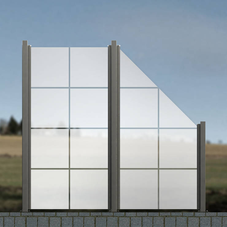 wind und sichtschutz fur terrassen, glaszaun - zaun aus glas als wind- und sichtschutz für garten, Design ideen
