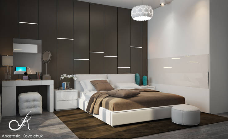 Camera da letto in stile  di Design studio by Anastasia Kovalchuk