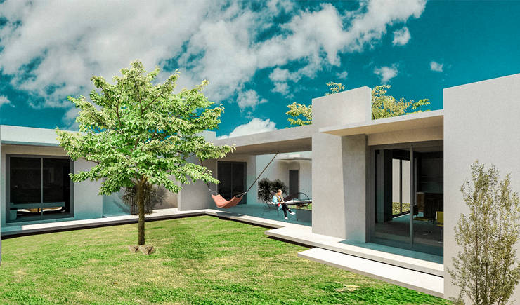 Casa Patio El Cascalote De Kini Arquitectos Homify Acceso Casa Cascalote De Estilo Por Kini Arquitectos