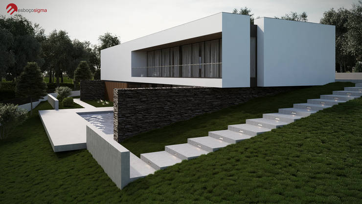 Projekty,  Domy zaprojektowane przez EsboçoSigma, Lda