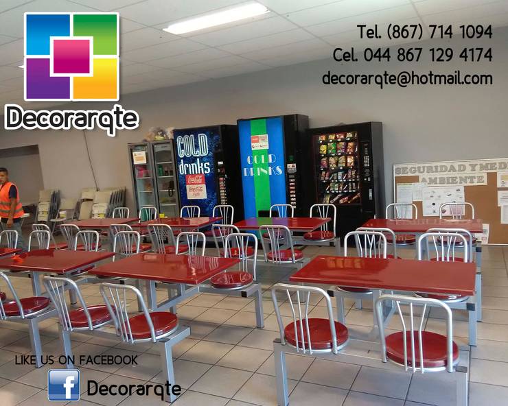 Comedor industrial. by Decorarqte | homify Comedor industrial. by Decorarqte | homify