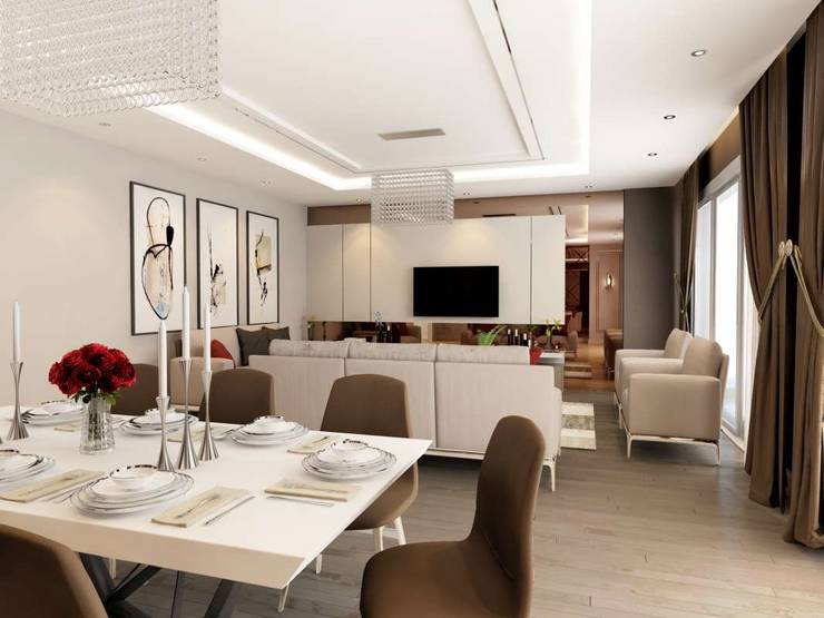 VERO CONCEPT MİMARLIK – Villa Mira:  tarz Oturma Odası